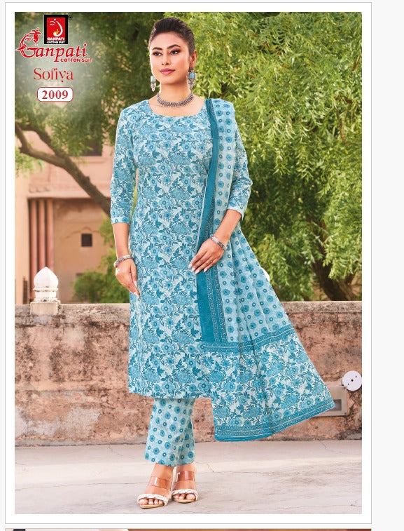 Sofiya Vol 2 Ganpati Cotton Dress Material Exporter