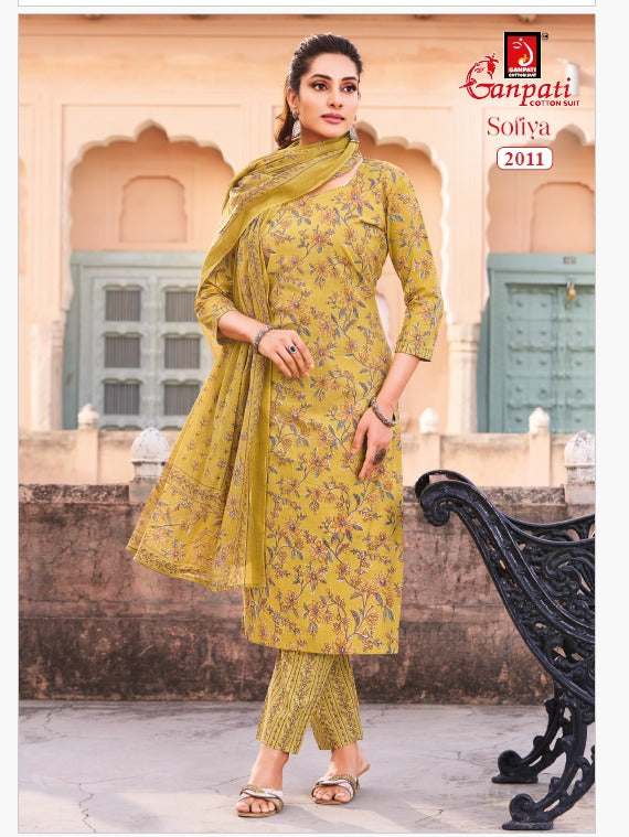 Sofiya Vol 2 Ganpati Cotton Dress Material Exporter