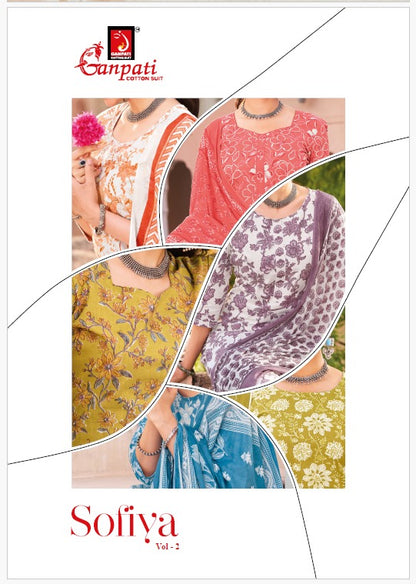 Sofiya Vol 2 Ganpati Cotton Dress Material Exporter