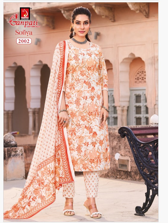 Sofiya Vol 2 Ganpati Cotton Dress Material Exporter