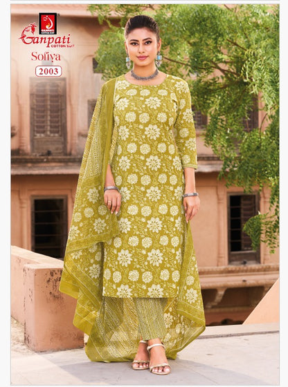 Sofiya Vol 2 Ganpati Cotton Dress Material Exporter