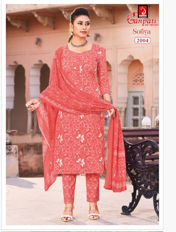 Sofiya Vol 2 Ganpati Cotton Dress Material Exporter