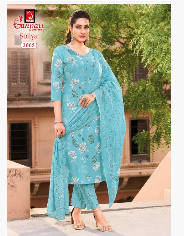 Sofiya Vol 2 Ganpati Cotton Dress Material Exporter