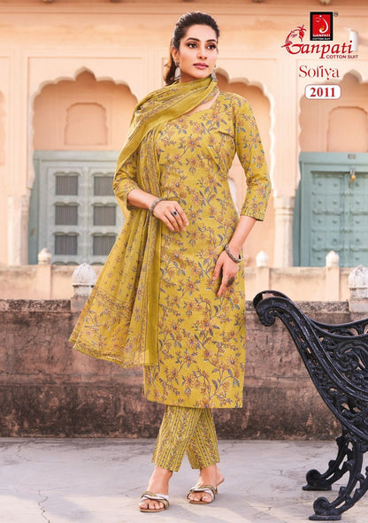 Sofiya Vol 2 Ganpati Readymade Cotton Pant Suits Supplier