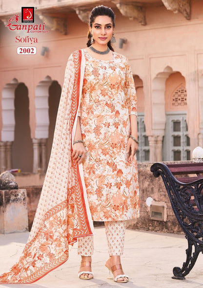 Sofiya Vol 2 Ganpati Readymade Cotton Pant Suits Supplier