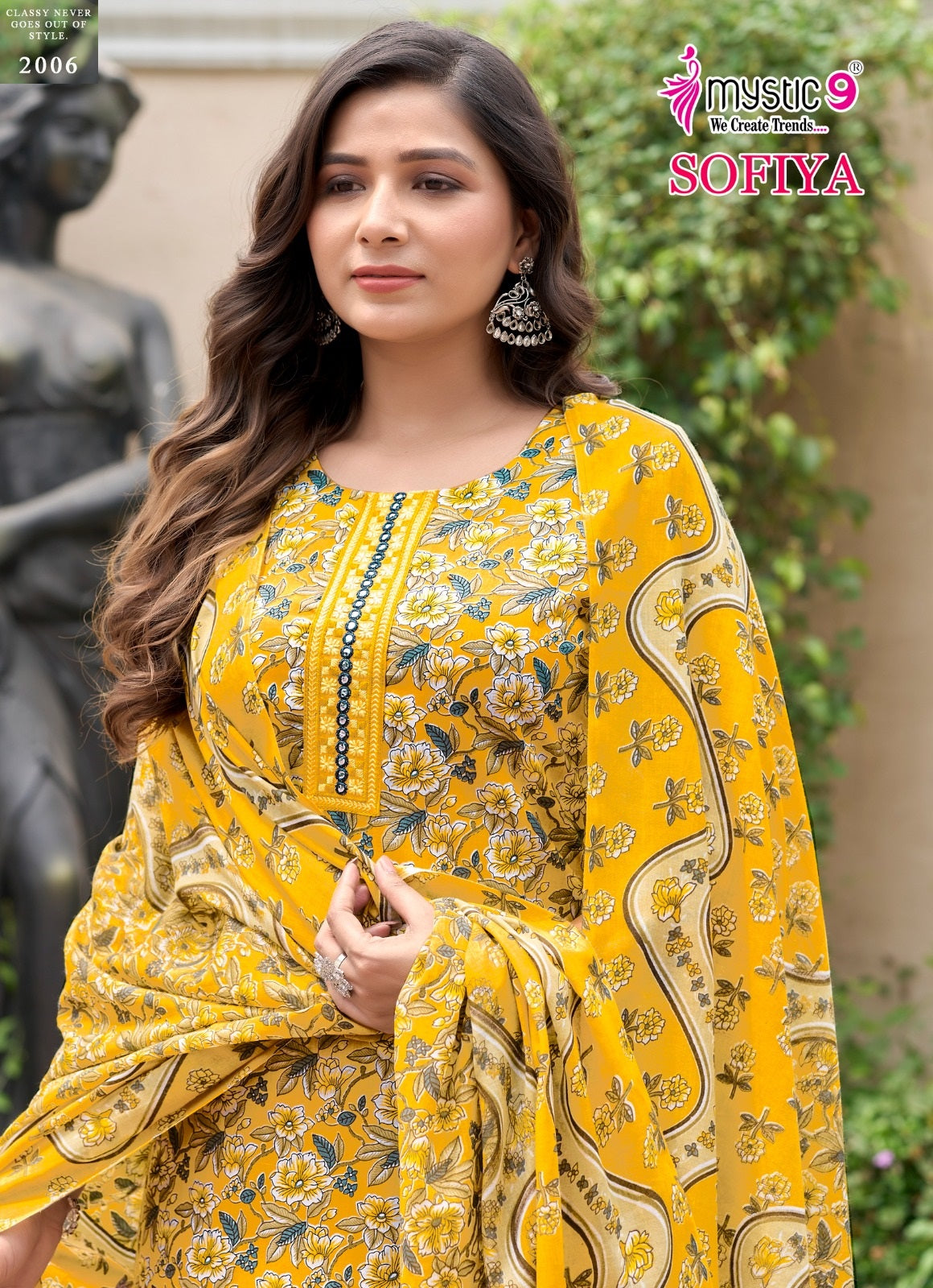 Sofiya Vol 2 Mystic 9 Cotton Cambric Readymade Pant Style Suits Wholesaler Ahmedabad