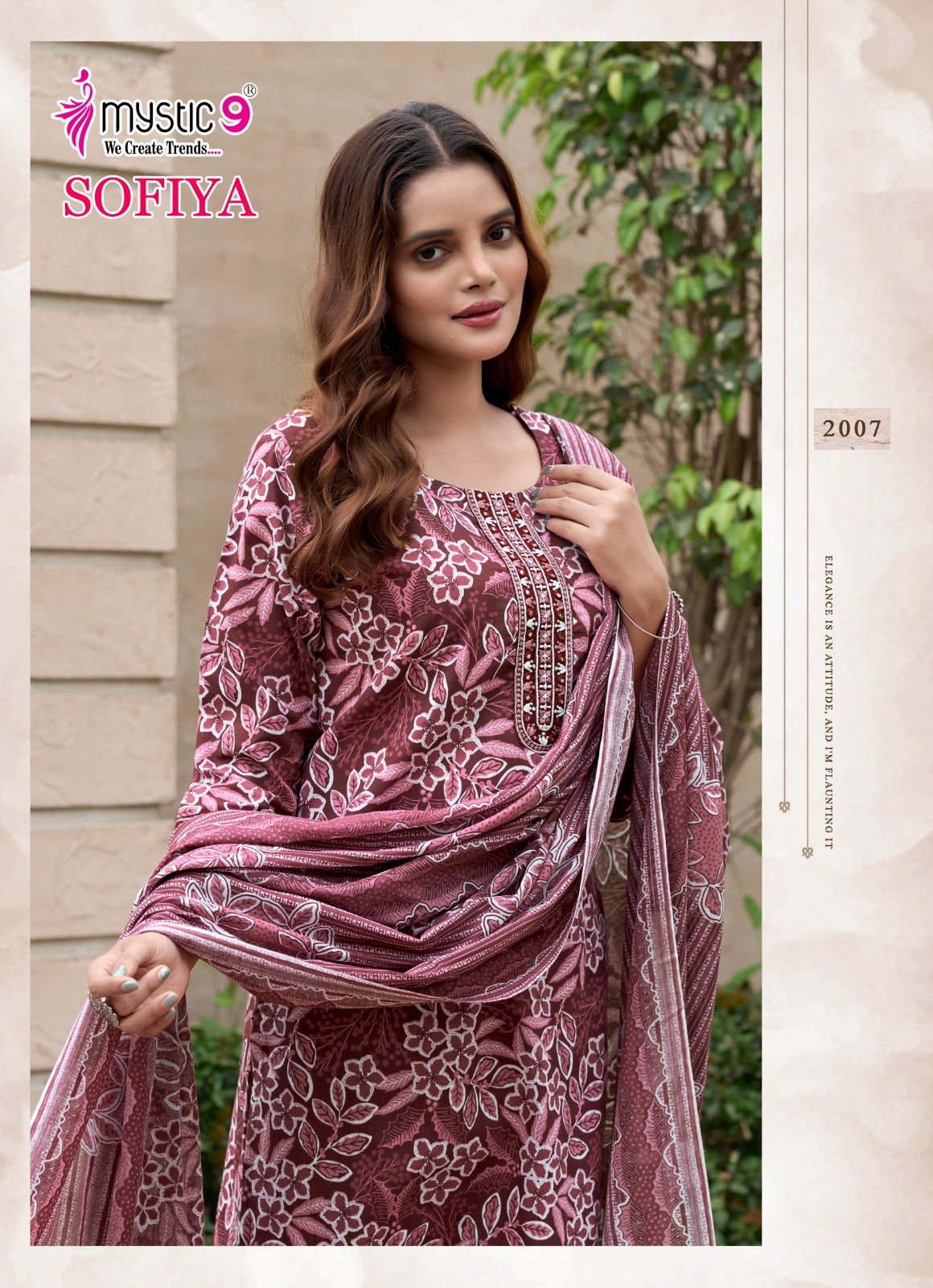 Sofiya Vol 2 Mystic 9 Cotton Cambric Readymade Pant Style Suits Wholesaler Ahmedabad