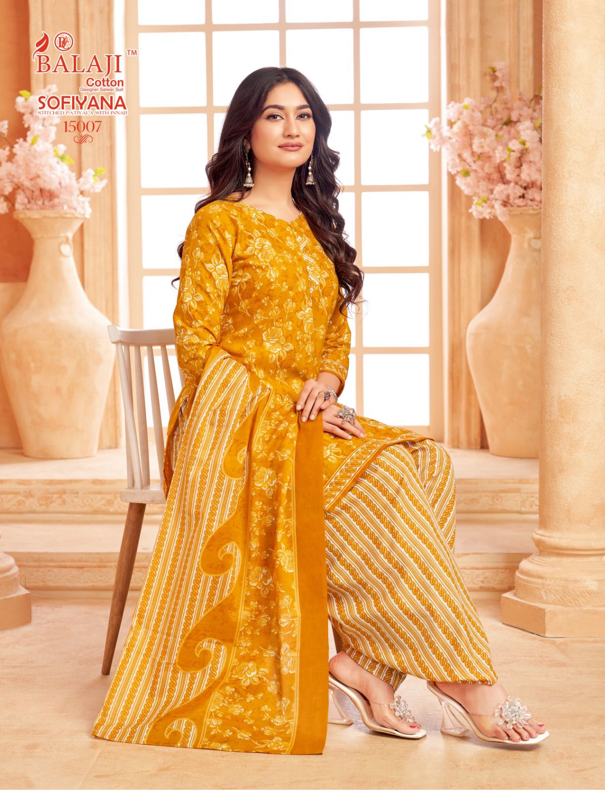 sofiyana vol 15 balaji indo readymade cotton patiyala suits wholesale