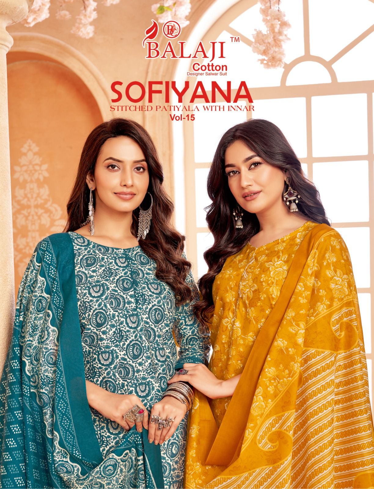sofiyana vol 15 balaji indo readymade cotton patiyala suits wholesale