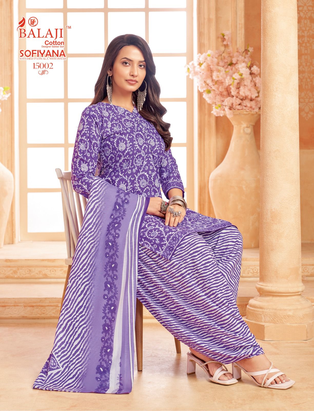 sofiyana vol 15 balaji indo readymade cotton patiyala suits wholesale