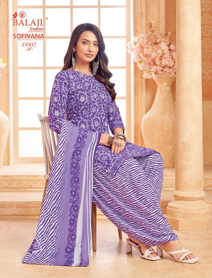 sofiyana vol 15 balaji indo readymade cotton patiyala suits wholesale