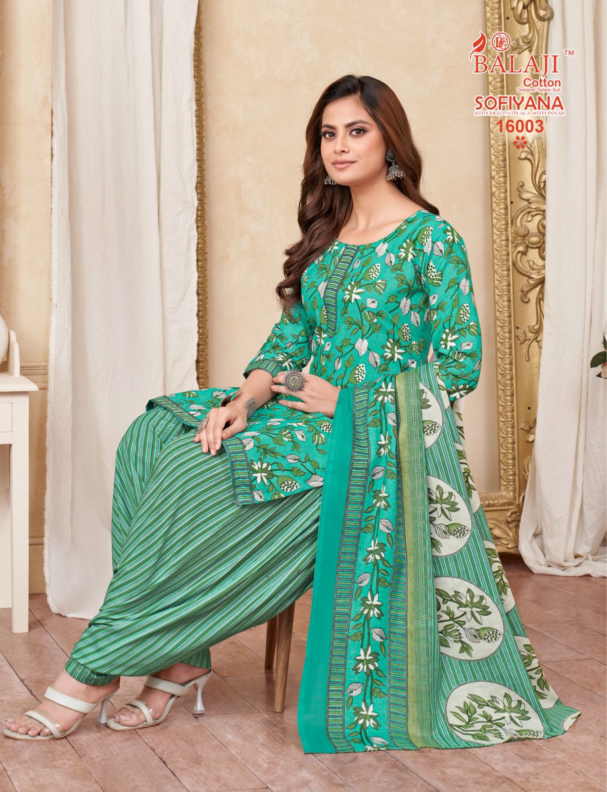 Sofiyana Vol 16 Balaji Readymade Cotton Patiyala Suits Wholesaler Gujarat