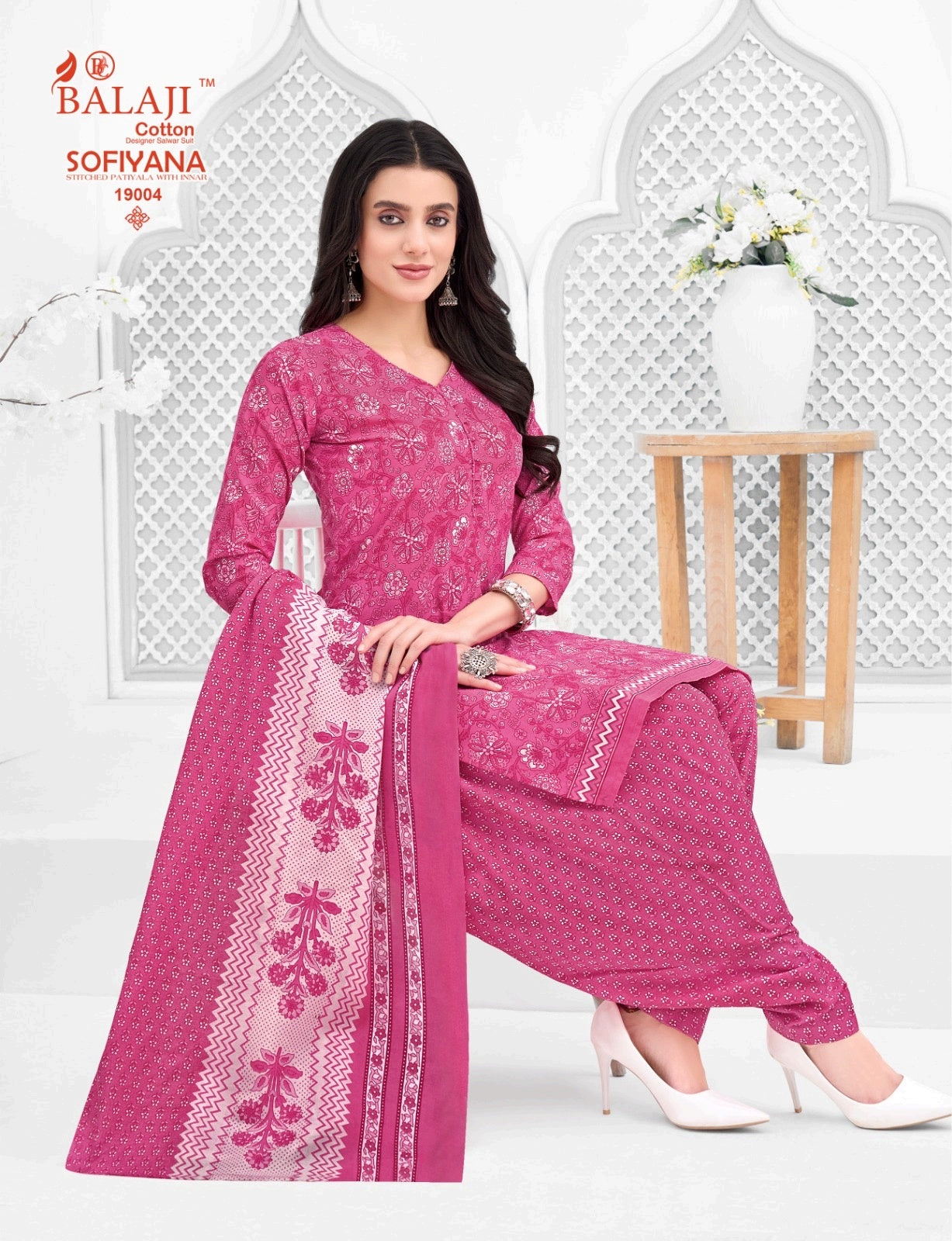 Sofiyana Vol 19 Balaji Readymade Cotton Patiyala Suits Wholesaler