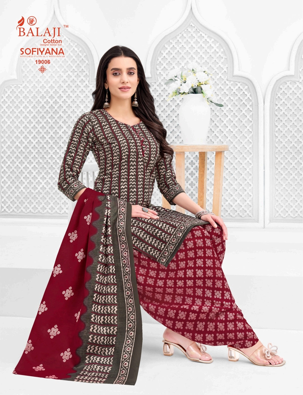 Sofiyana Vol 19 Balaji Readymade Cotton Patiyala Suits Wholesaler
