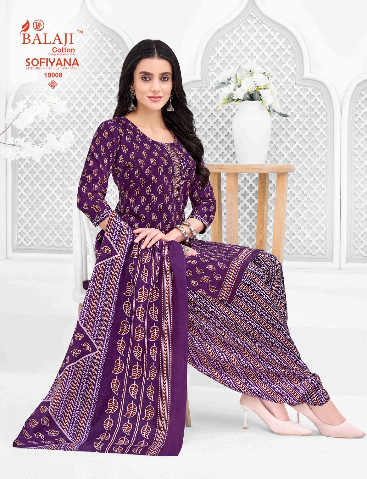 Sofiyana Vol 19 Balaji Readymade Cotton Patiyala Suits Wholesaler
