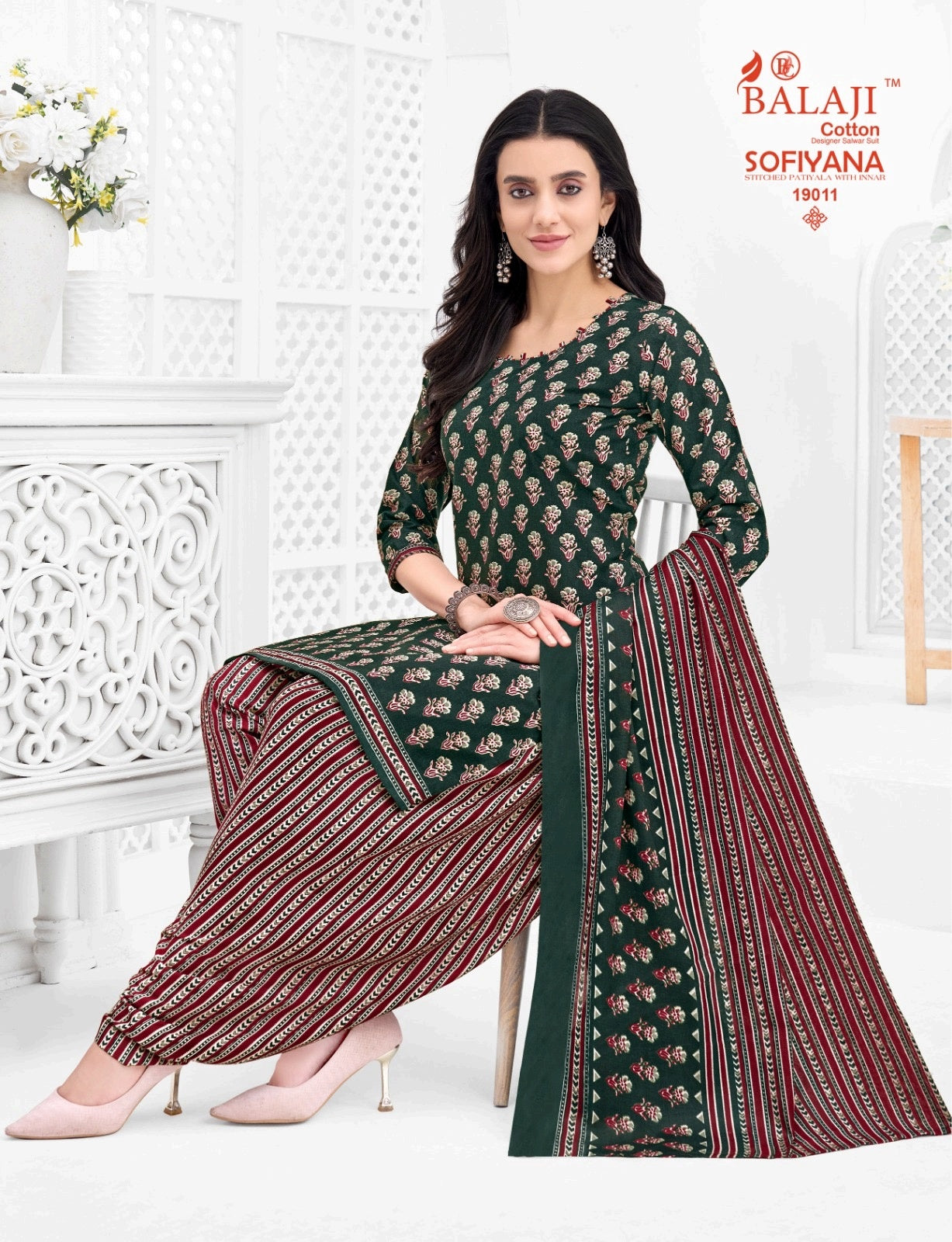Sofiyana Vol 19 Balaji Readymade Cotton Patiyala Suits Wholesaler