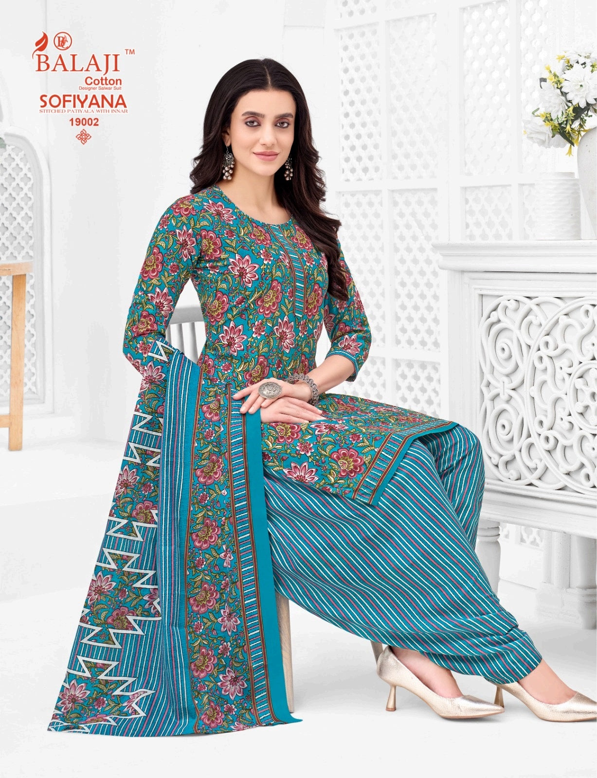 Sofiyana Vol 19 Balaji Readymade Cotton Patiyala Suits Wholesaler