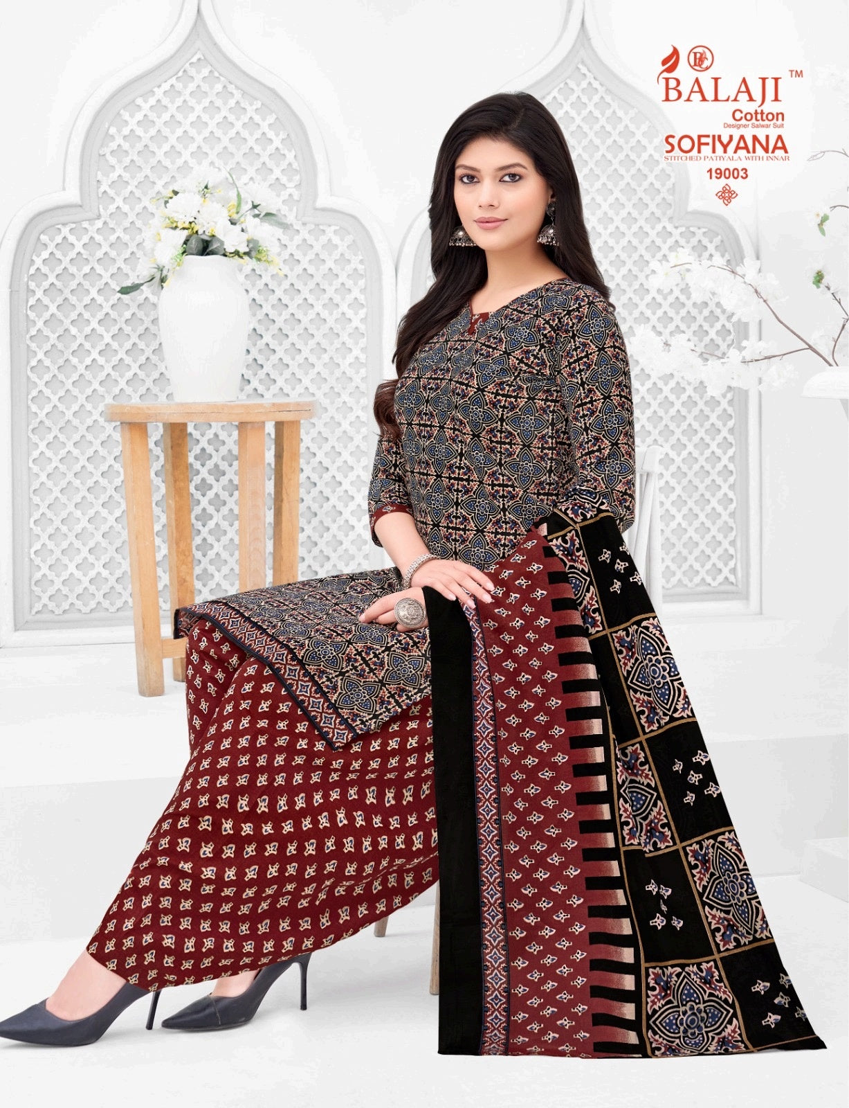 Sofiyana Vol 19 Balaji Readymade Cotton Patiyala Suits Wholesaler
