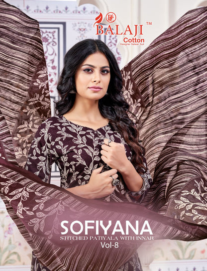 Sofiyana Vol 8 With Inner Balaji Indo Readymade Cotton Patiyala Suits Wholesale Price