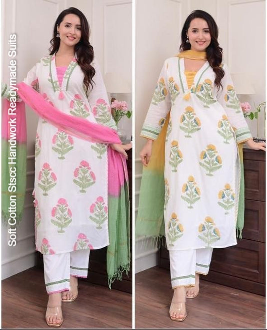 Soft Cotton Stscc Soft Cotton Readymade Pant Style Suits Exporter
