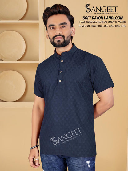 Soft Rayon Handloom Short Sangeet Mens Kurta Exporter Ahmedabad
