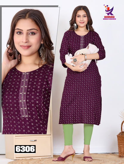Soft Smile Mlm Kalash Lifestyle Rayon 14Kg Feeding Kurtis Wholesaler Ahmedabad