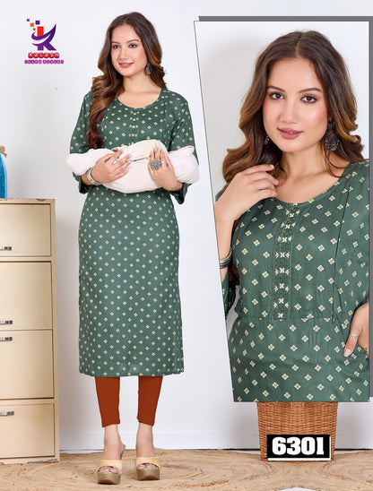 Soft Smile Mlm Kalash Lifestyle Rayon 14Kg Feeding Kurtis Wholesaler Ahmedabad