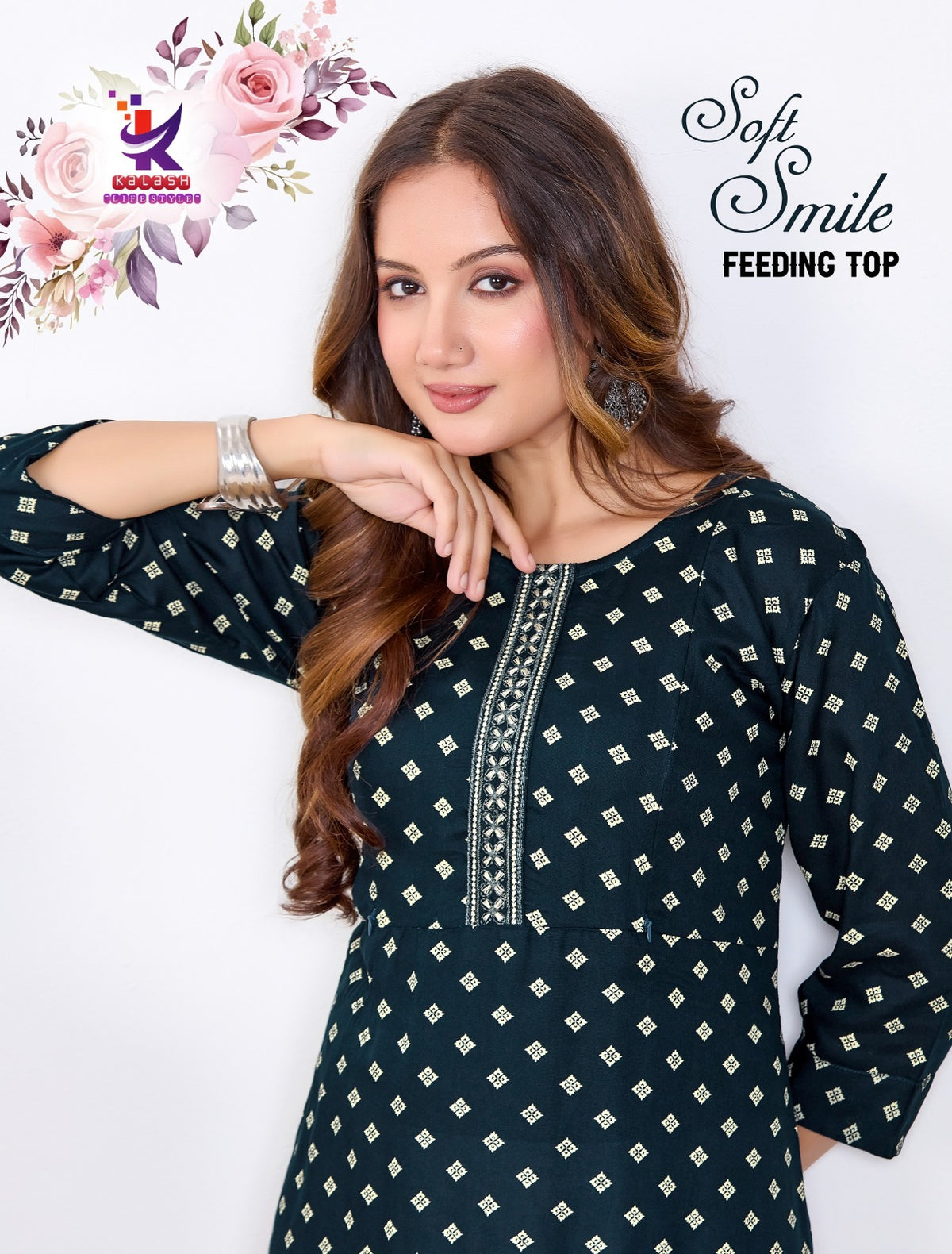 Soft Smile Mlm Kalash Lifestyle Rayon 14Kg Feeding Kurtis Wholesaler Ahmedabad