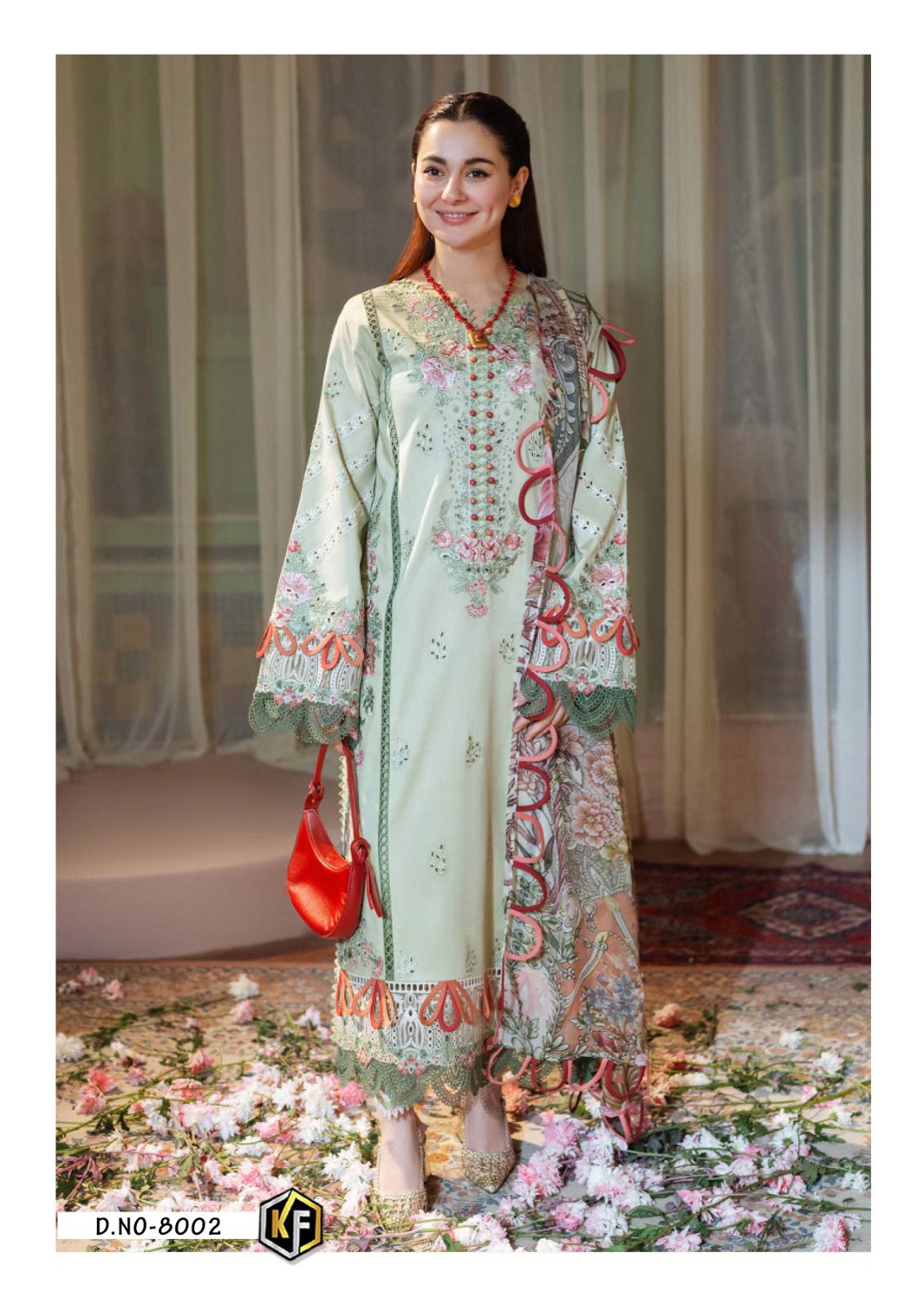 Soha Nazir Luxury 8 Digital Cotton Keval Fab Cotton Karachi Readymade Suits Wholesale