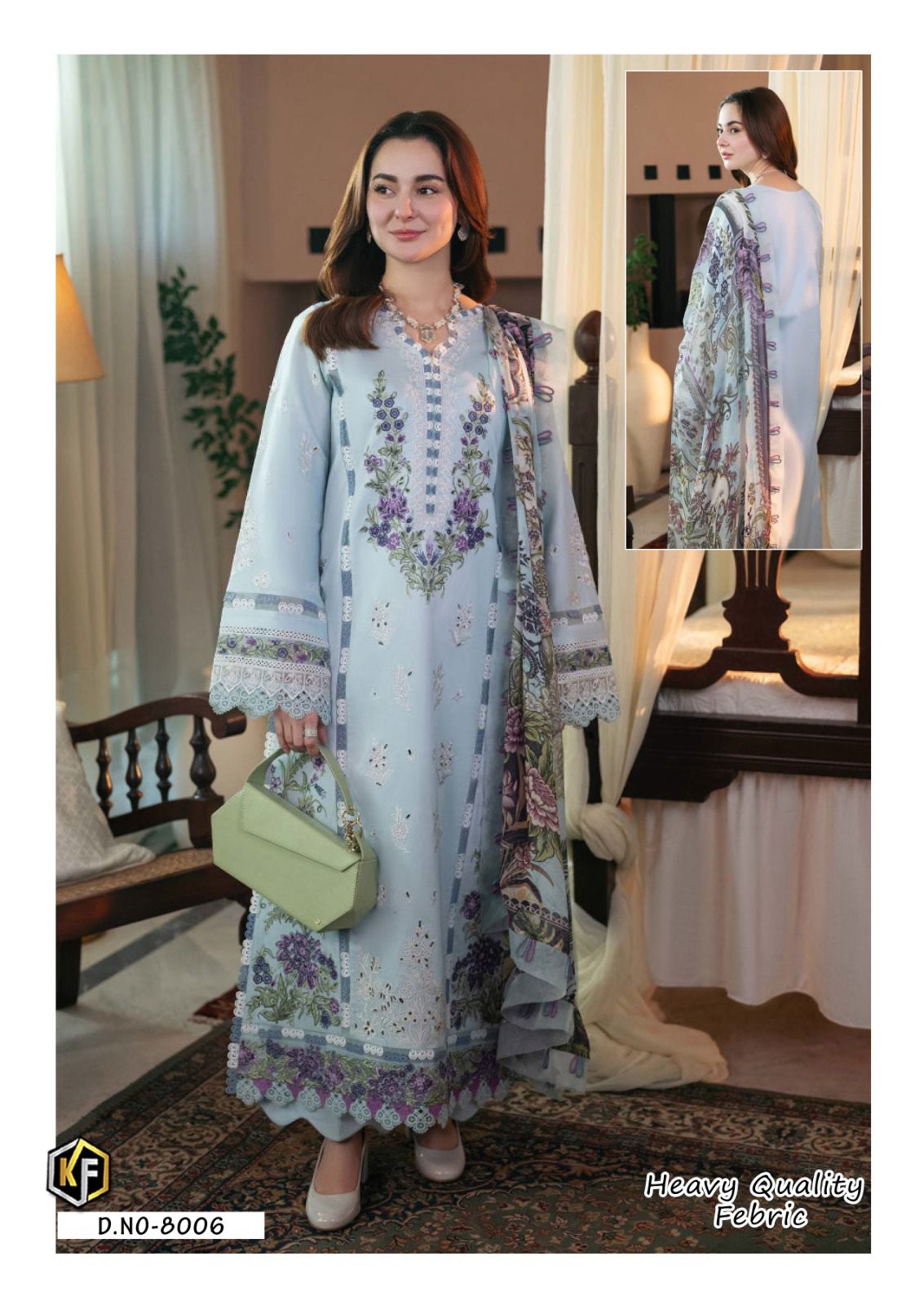 Soha Nazir Luxury 8 Digital Cotton Keval Fab Cotton Karachi Readymade Suits Wholesale