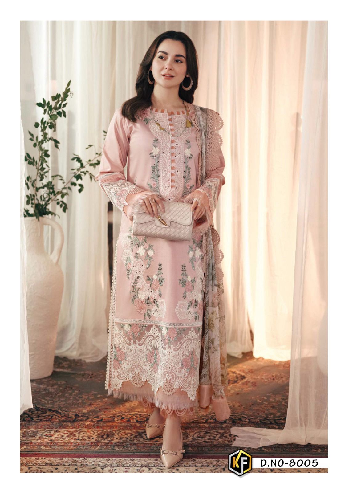 Soha Nazir Luxury 8 Digital Cotton Keval Fab Cotton Karachi Readymade Suits Wholesale