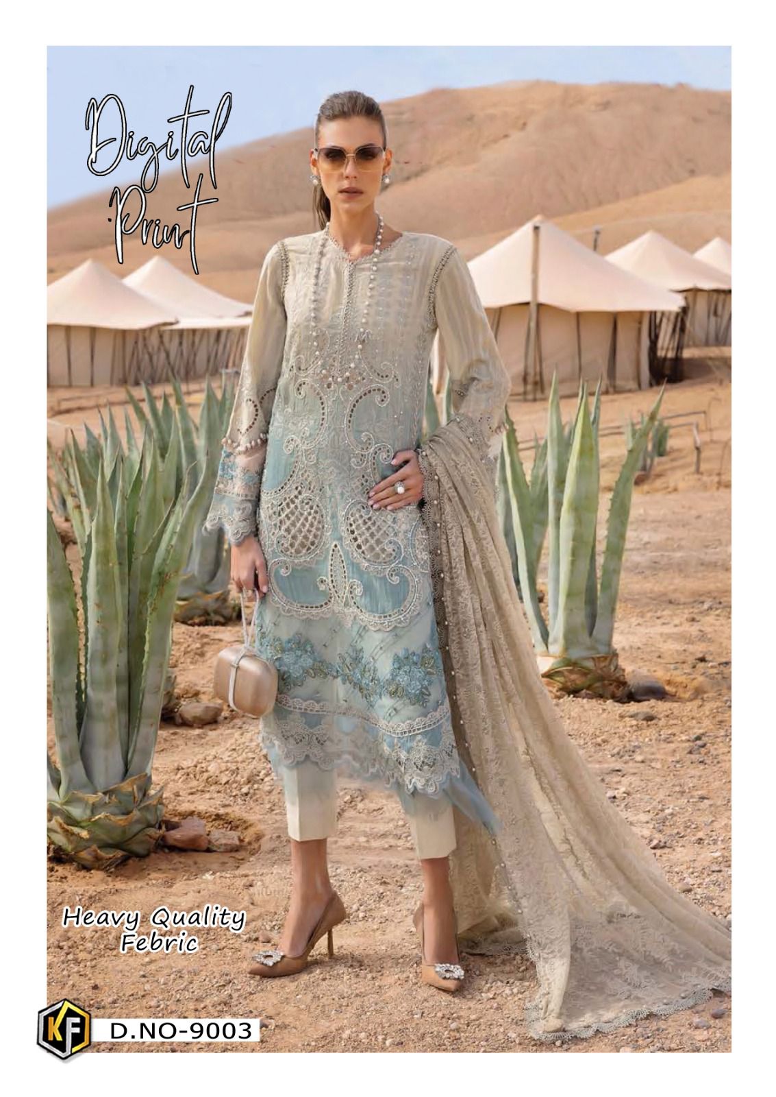 Soha Nazir Luxury 9 Digital Cotton Keval Fab Karachi Salwar Suits Supplier India