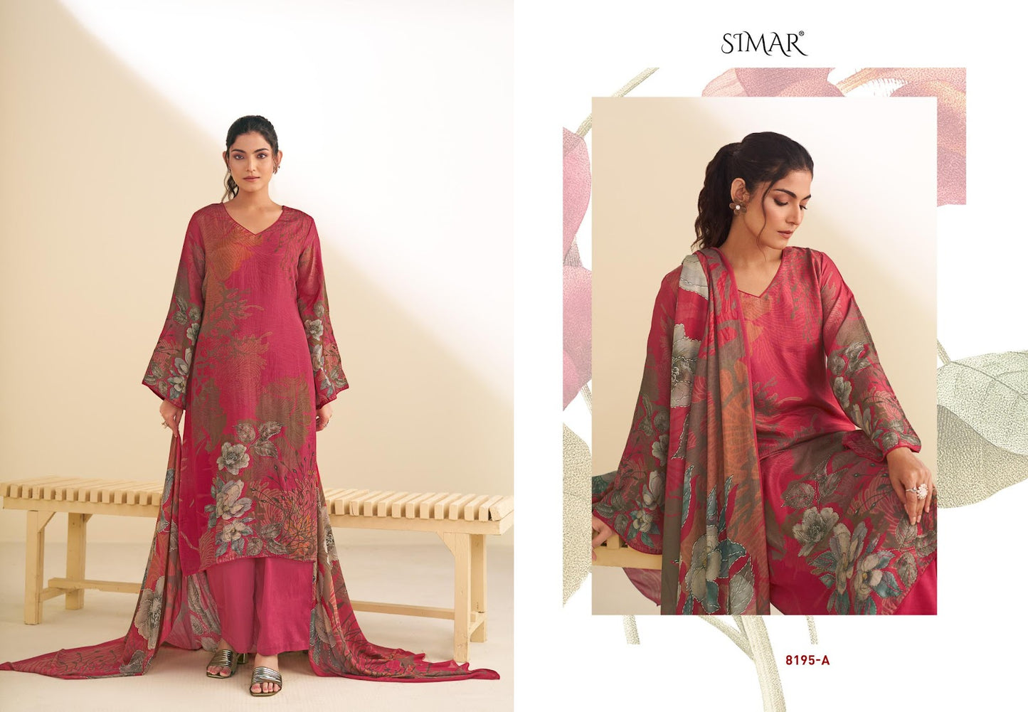 Soha Simar Pure Viscose Muslin Pant Style Suits Wholesale