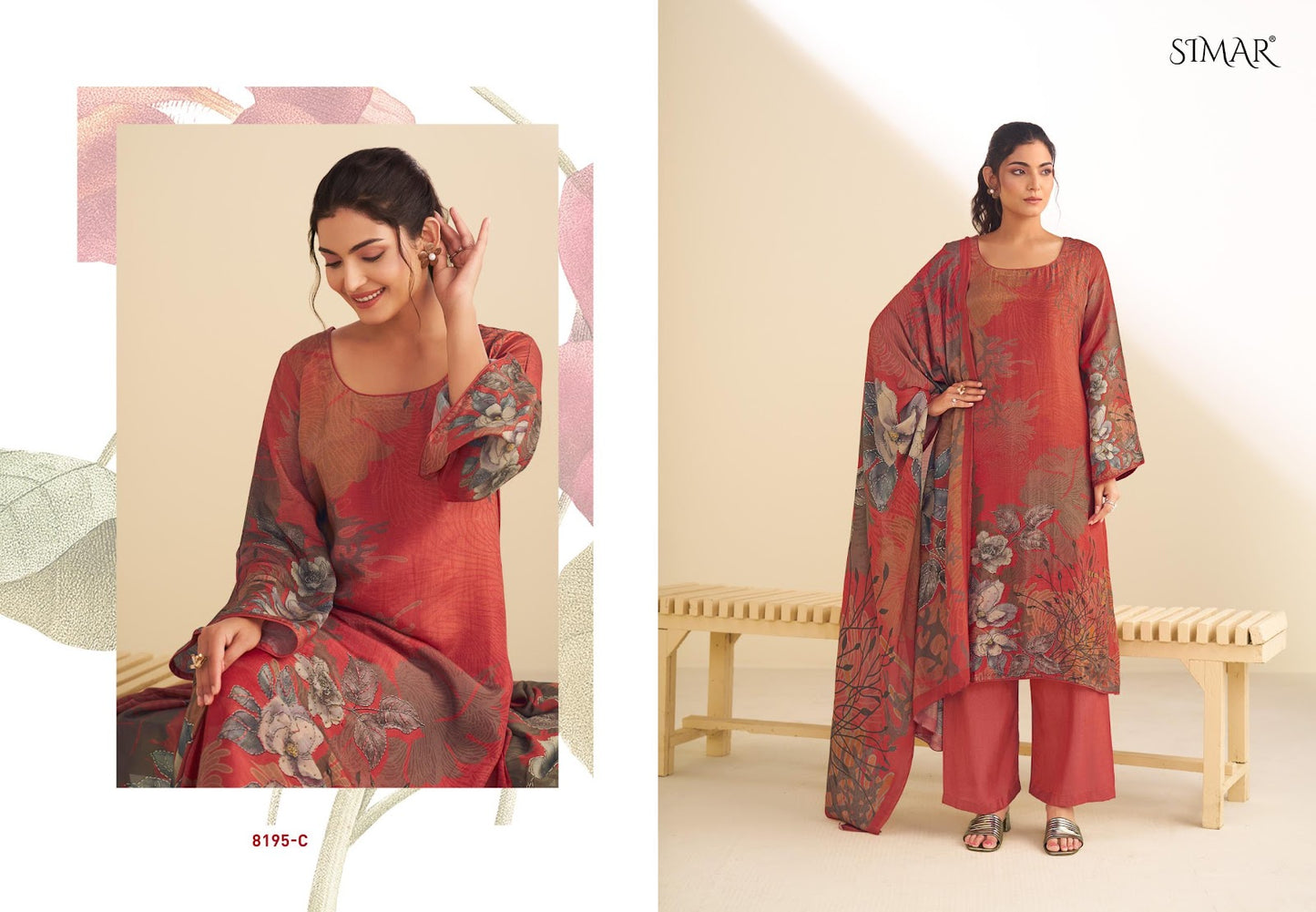 Soha Simar Pure Viscose Muslin Pant Style Suits Wholesale
