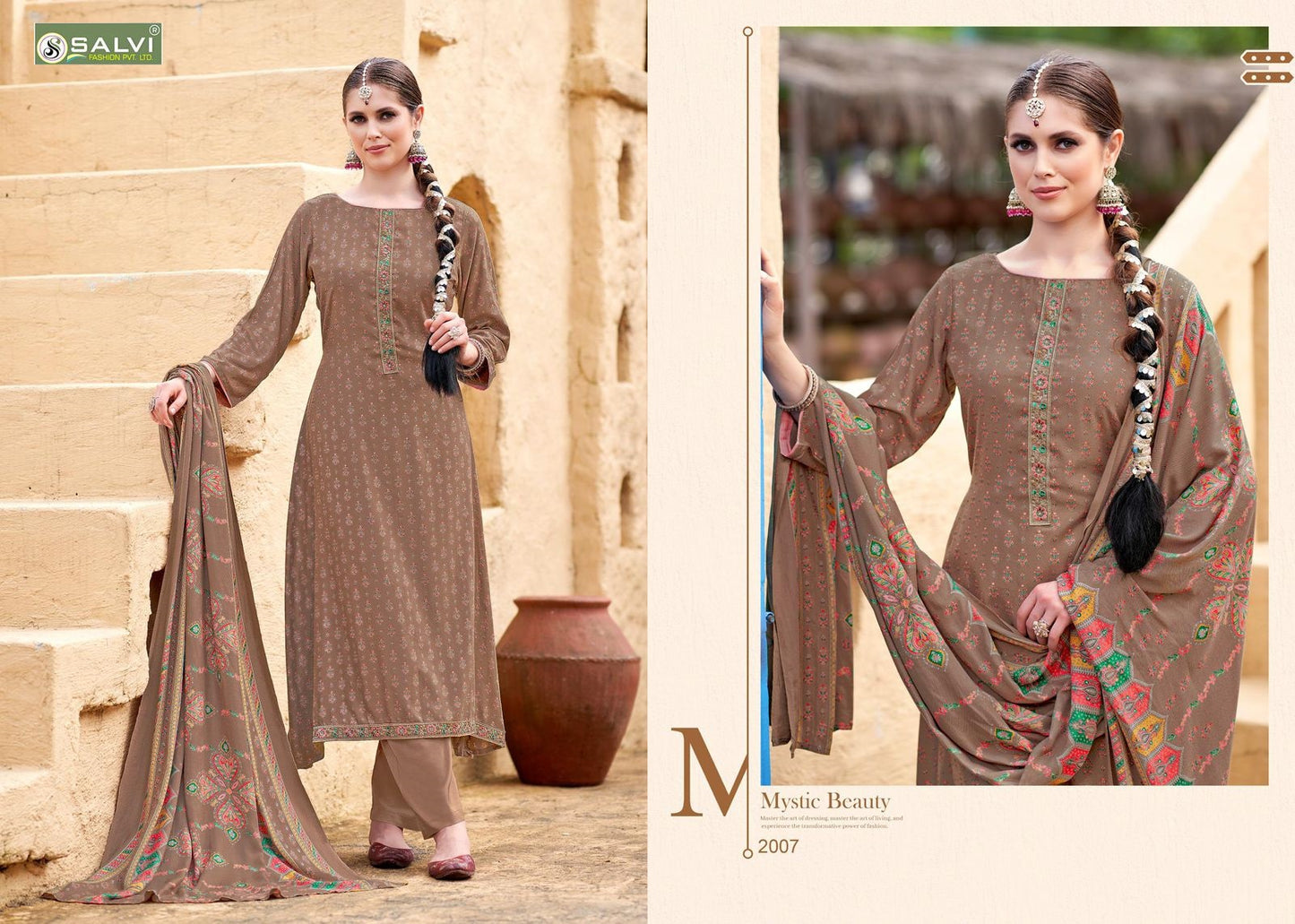 Sohini Shawl Vol 2 Salvi Fashion Pure Viscose Pashmina Suits Exporter