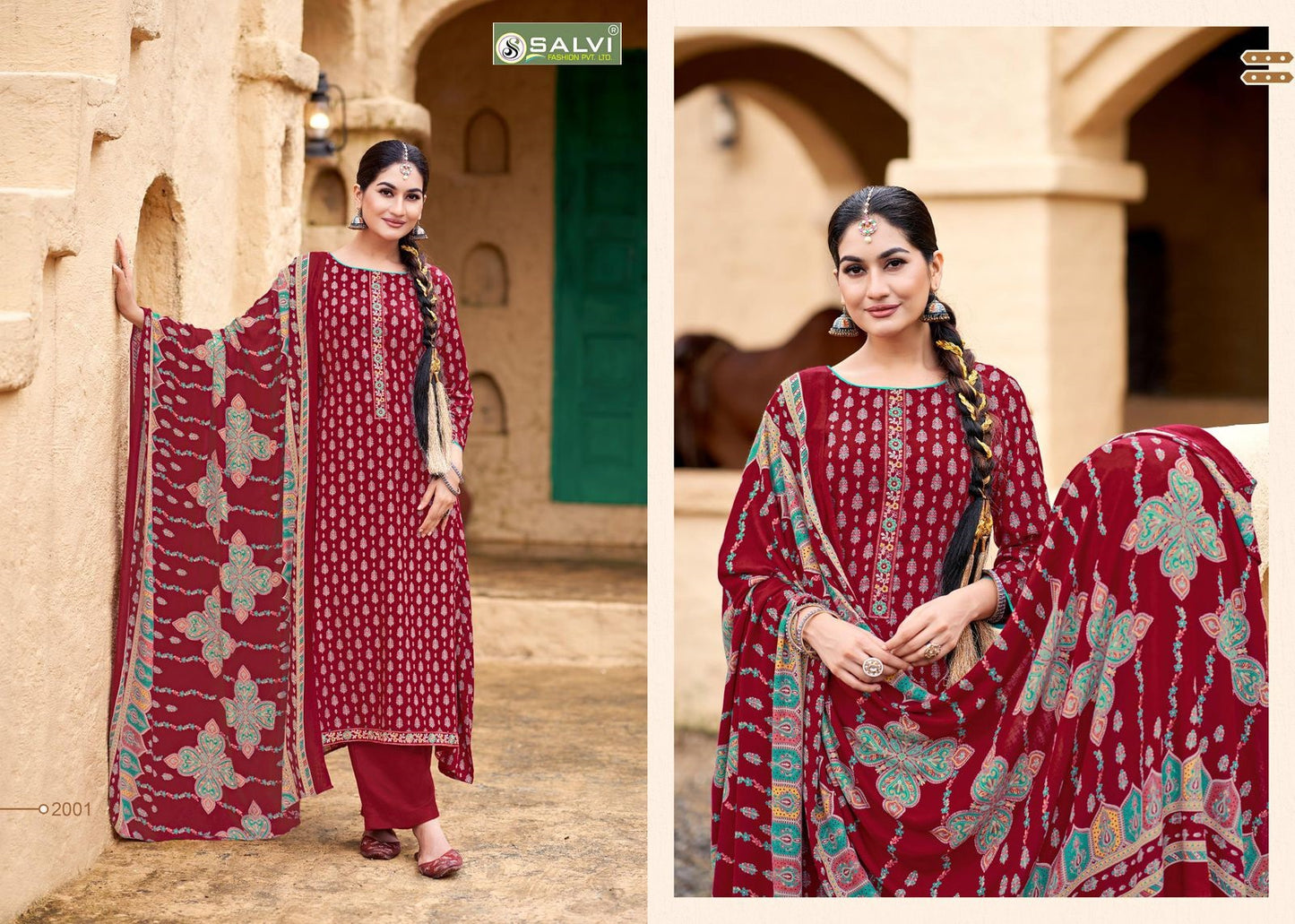 Sohini Shawl Vol 2 Salvi Fashion Pure Viscose Pashmina Suits Exporter