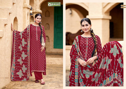 Sohini Shawl Vol 2 Salvi Fashion Pure Viscose Pashmina Suits Exporter