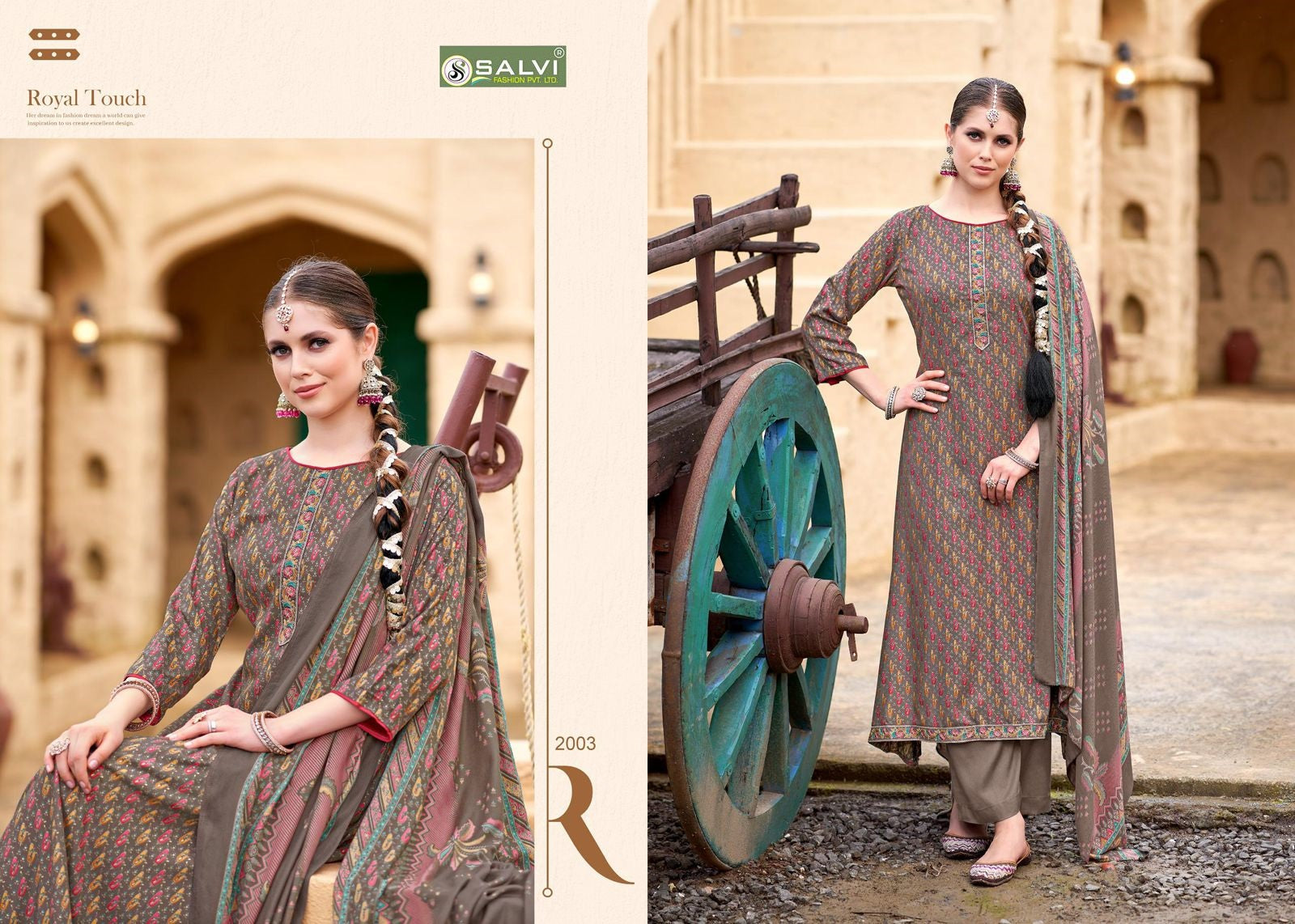 Sohini Shawl Vol 2 Salvi Fashion Pure Viscose Pashmina Suits Exporter