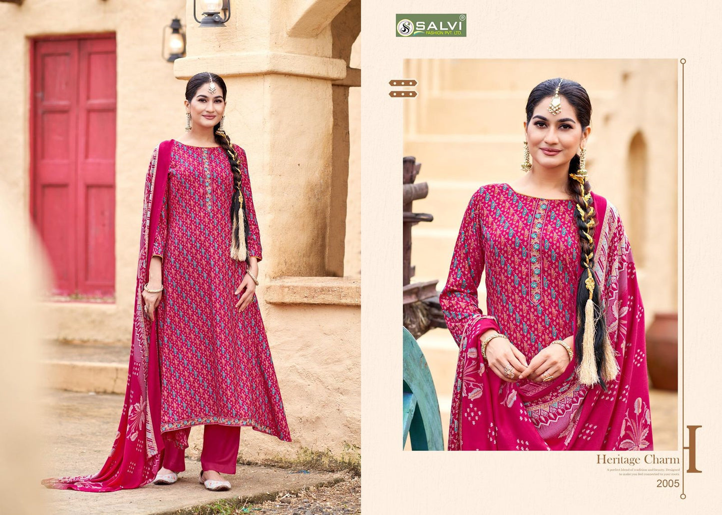 Sohini Shawl Vol 2 Salvi Fashion Pure Viscose Pashmina Suits Exporter