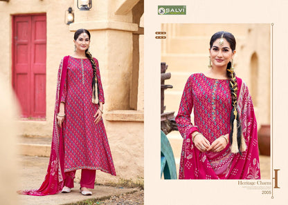 Sohini Shawl Vol 2 Salvi Fashion Pure Viscose Pashmina Suits Exporter