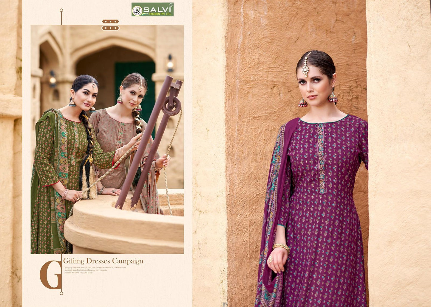 Sohini Shawl Vol 2 Salvi Fashion Pure Viscose Pashmina Suits Exporter