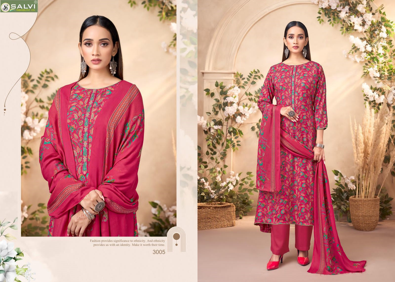Sneha Mumtaz Arts Viscose Karachi Pashmina Salwar Suits Supplier India