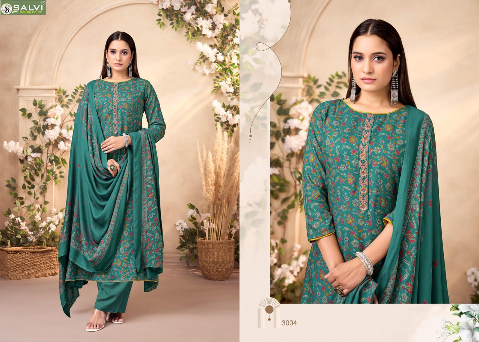 Sohini Shawl Vol 3 Salvi Fashion Pashmina Suits Exporter India