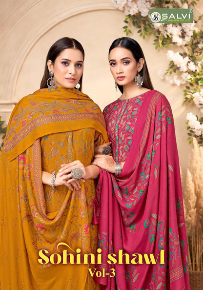 Sneha Mumtaz Arts Viscose Karachi Pashmina Salwar Suits Supplier India