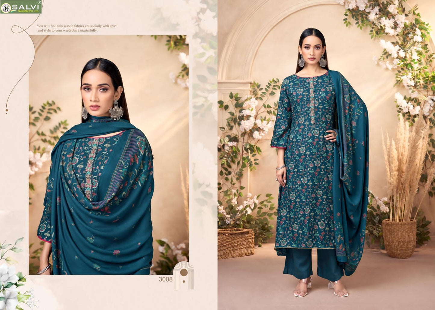 Sohini Shawl Vol 3 Salvi Fashion Pashmina Suits Exporter India