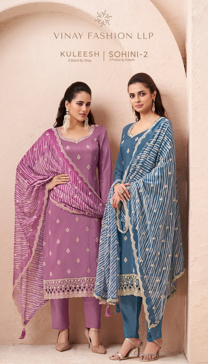 Sohini 2 Kuleesh Vinay Fashion Llp Silk Pant Style Suits Exporter