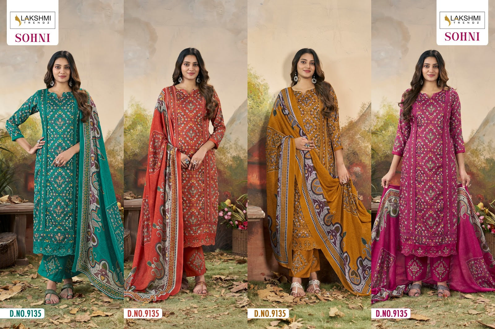 Sohni 9135 Lakshmi Trendz Cotton Pant Style Suits Wholesaler Ahmedabad