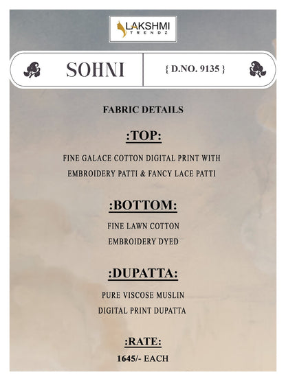 Sohni 9135 Lakshmi Trendz Cotton Pant Style Suits Wholesaler Ahmedabad