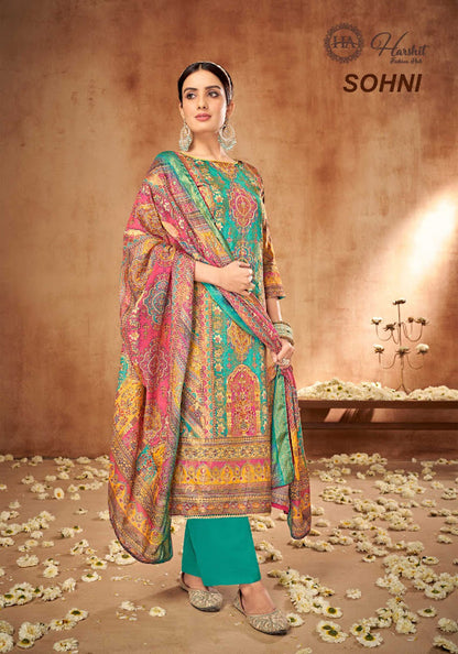 Sohni Harshit Fashion Dola Jacquard Karachi Salwar Suits Wholesale Price