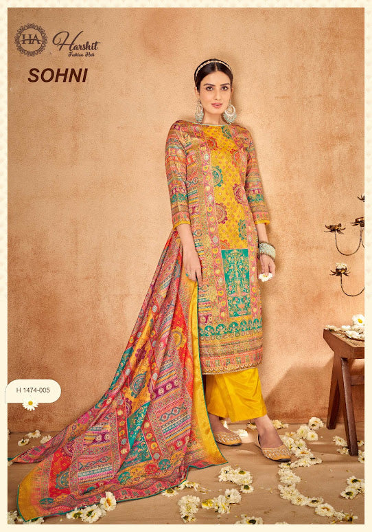 Sohni Harshit Fashion Dola Jacquard Karachi Salwar Suits Wholesale Price